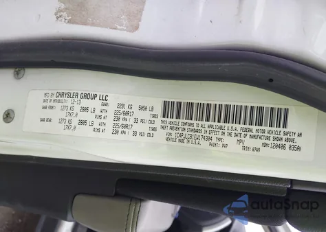 2014 Jeep Cherokee Latitude from USA, damaged, VIN 1C4PJLCB1EW174304